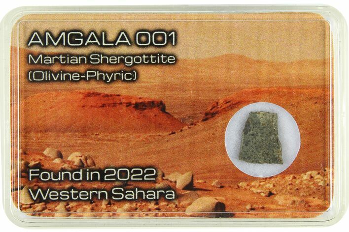 Martian Shergottite Meteorite Slice - Amgala #285598